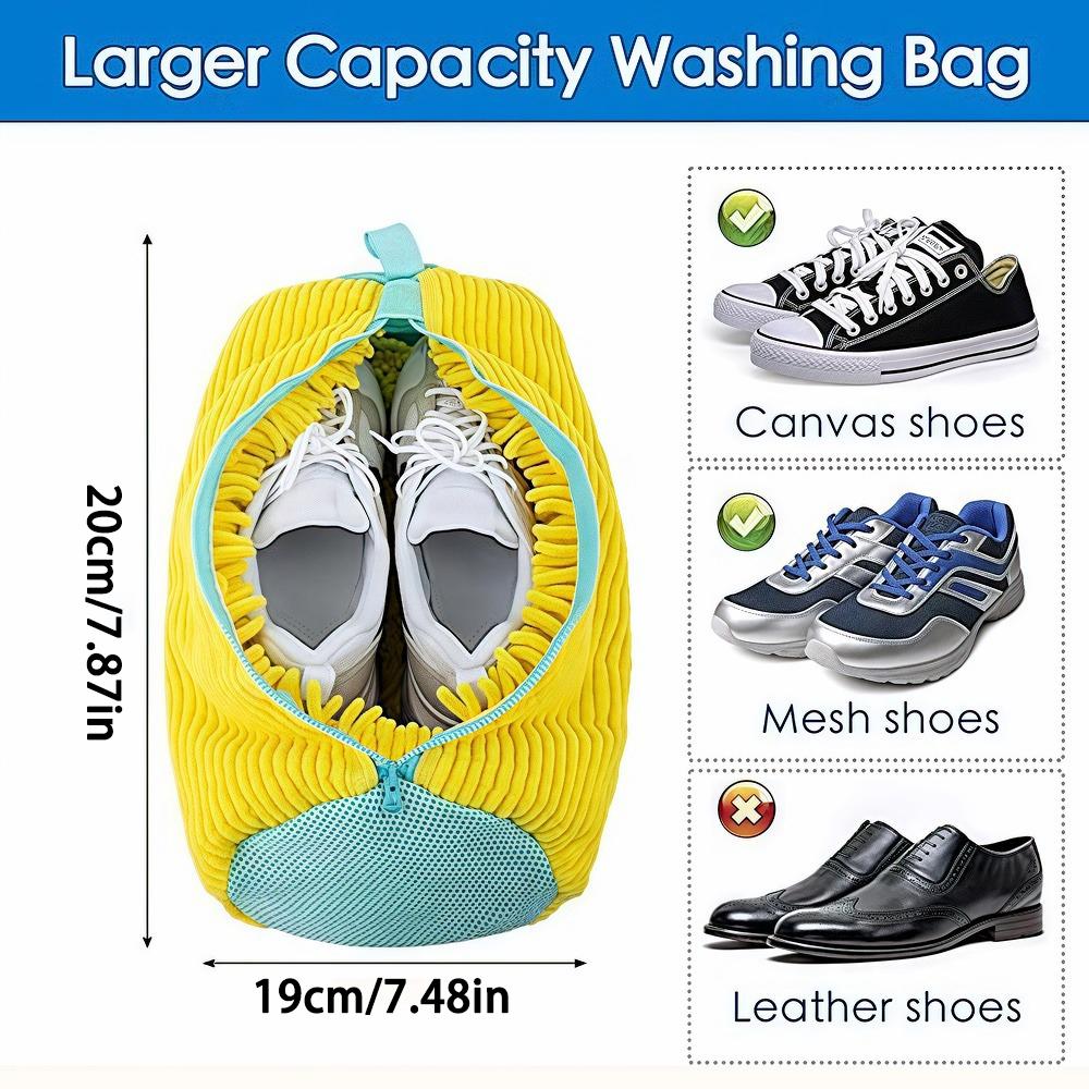 Shoe cleaning bags, reusable protective laundry bags, machine washable, water washable mesh, suitable for athletic shoes.xtz