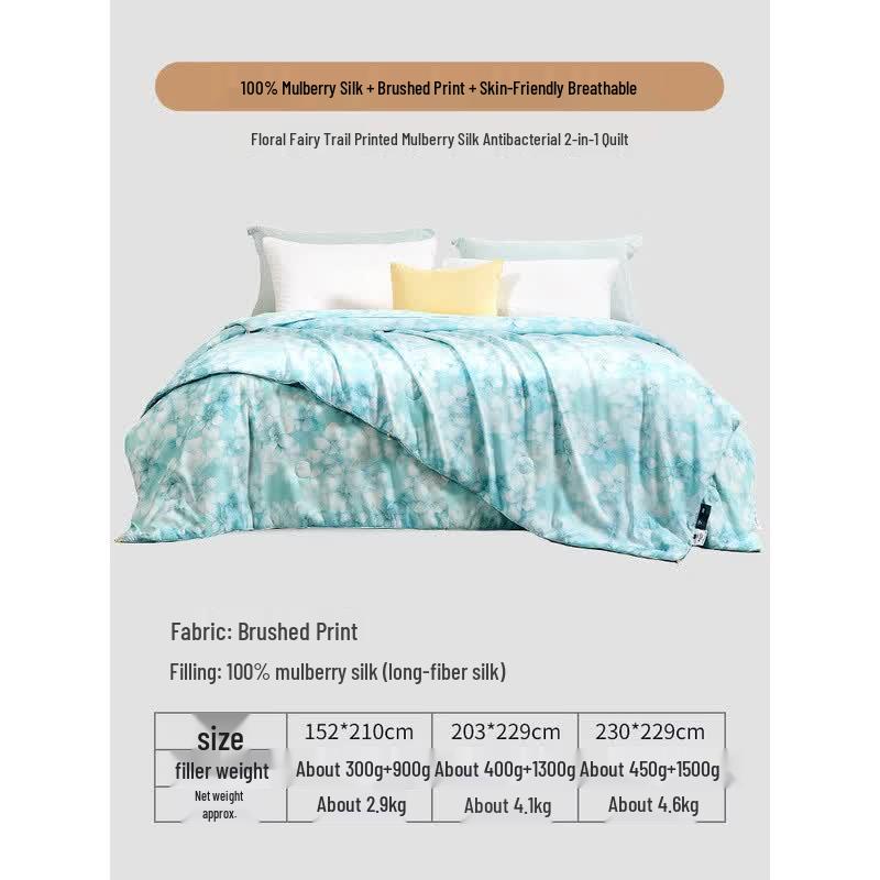 FUANNA Mulberry Silk All-Season 2-in-1 Duvet Insert Set