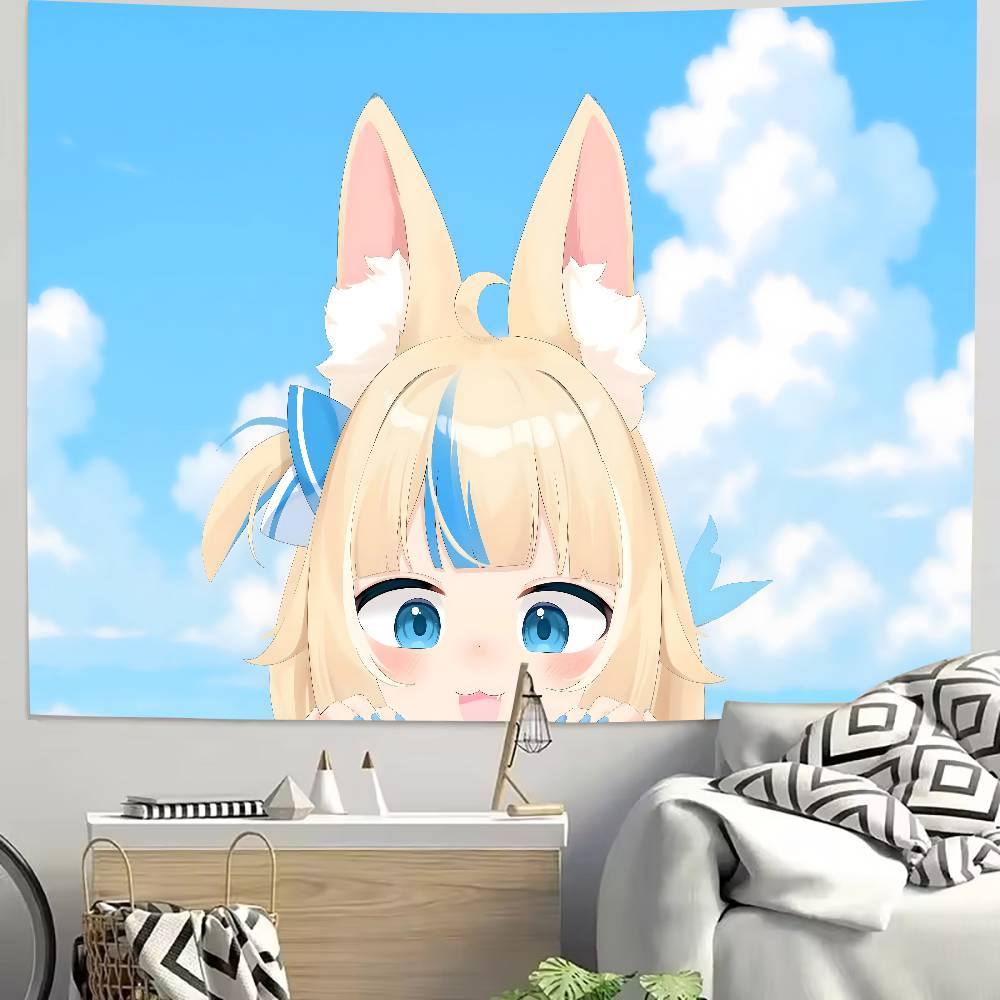 Virtual Artists Kawaii Hot Sameko Saba Tapestry Popular Room Decoration Wall Tapestry Art Room Home Decor Wall Art Decor