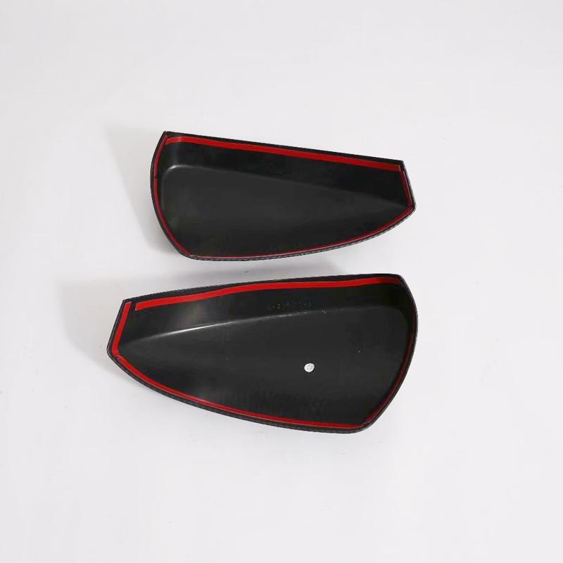 For ALL-NEW Toyota RUSH 2018- car Rearview mirror cover trim, black carbon fibre / chrome Side  Turn Signal Mirror Covers