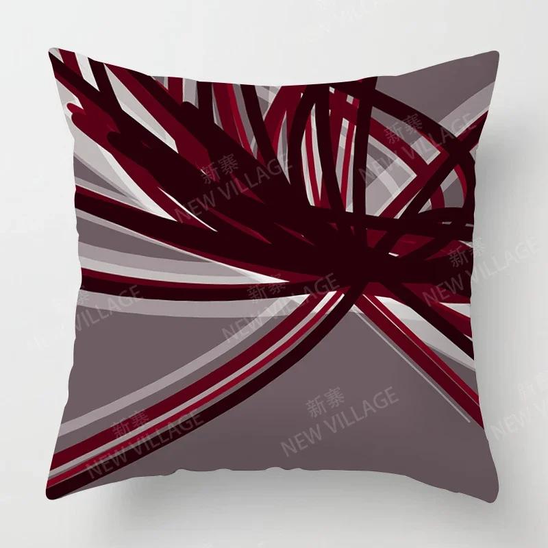 List Personalizovaný Design Červený Povlak na Polštář Domácí Dekorace Dekorační Povlak na Polštář Obývací Pokoj Pohovka Dekorace