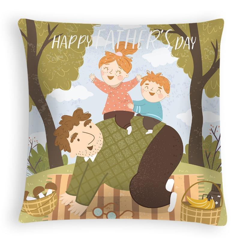 New Father's Day Pillowcases Are Stably Available for Holiday Home Sofa Cushions with Letter Prints