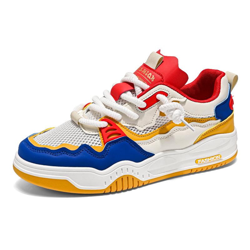 Men's Casual Sneakers Slip-Resistant Walking Shoes for Campus/Outdoor Trendy Student Streetwear Breathable Daily Wear Footwear