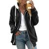 Sherpa Jacket for Women Winter Fuzzy Zip Up Fleece Sweatshirt Casual Warm Drawstring Hooded