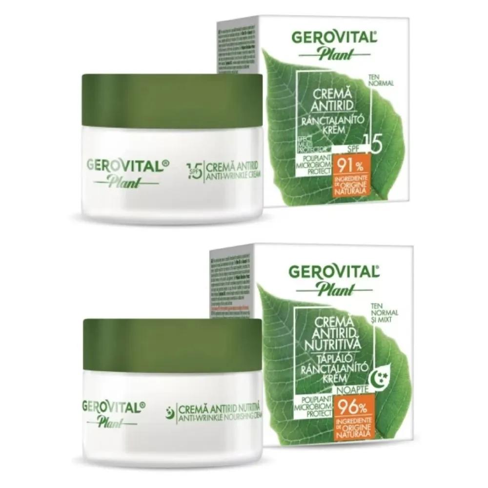 GEROVITAL Plant Anti-Wrinkle Day + Night Cream Set 50ml x 2