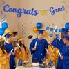 Reusable Glittery Gold Garland Glitter Decor Graduation Hanging Banner  Party Supplies