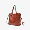 Trendy 2025 Retro Waxed Patent Leather Shoulder Tote for Women