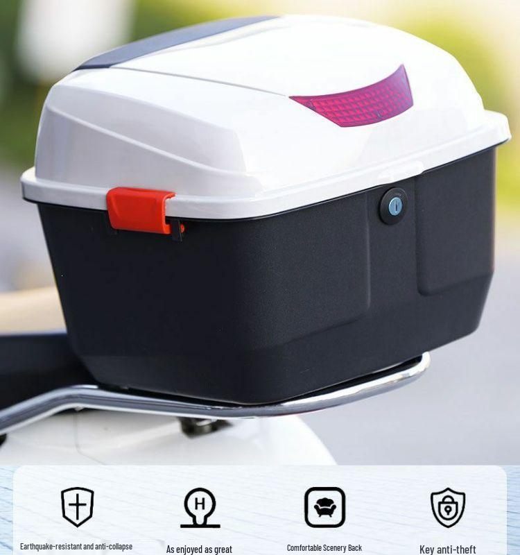 Electric Bike Rear Trunk with Battery Storage & Backrest for Aima, TaiLing, LvYuan