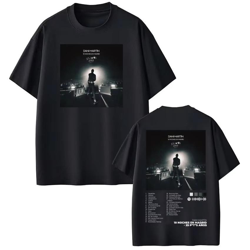 

Singer Dani Martín Album 2026 Graphic Tee Men Women Vintage Hip Hop T Shirt Cotton Short Sleeve Fashion Casual T-shirts - Me... S разноцветный