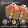 9Pcs Hex Key Set 1.5-10 mm Hexagon Spanner Multi Angle Hex Key Wrench Allen Wrenches Set for Furniture Bicycle Repair Hand Tools