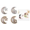 Elegant Serving Tray with Moon and Star Islamic Festival Snacks Fruit Display Plate Traditional Eid Table Decoration