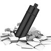 4 Pcs Portable Black Metal Storage Travel Container with Telescopic Spoon
