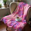 Multi Color Cutout Flower Anime Cartoon Flannel Blanket Soft Warm Throw for Bedroom Sofa Car Kids Holiday Gift