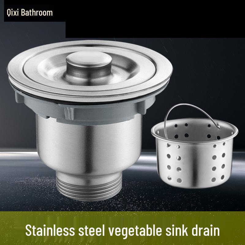 Edelstahl Küchenspülenablaufgarnitur mit auslaufsicherem Stöpsel