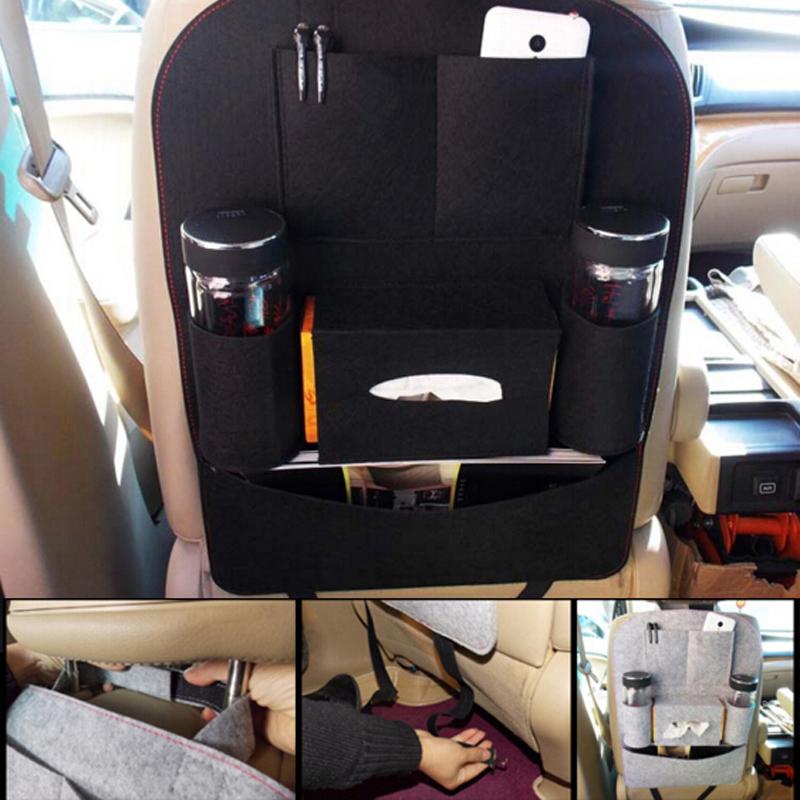 Car Universal Seat Back Organizer Multi-Pocket Storage Bag Tablet Holder Automobiles Interior Accessory Stowing Tidying