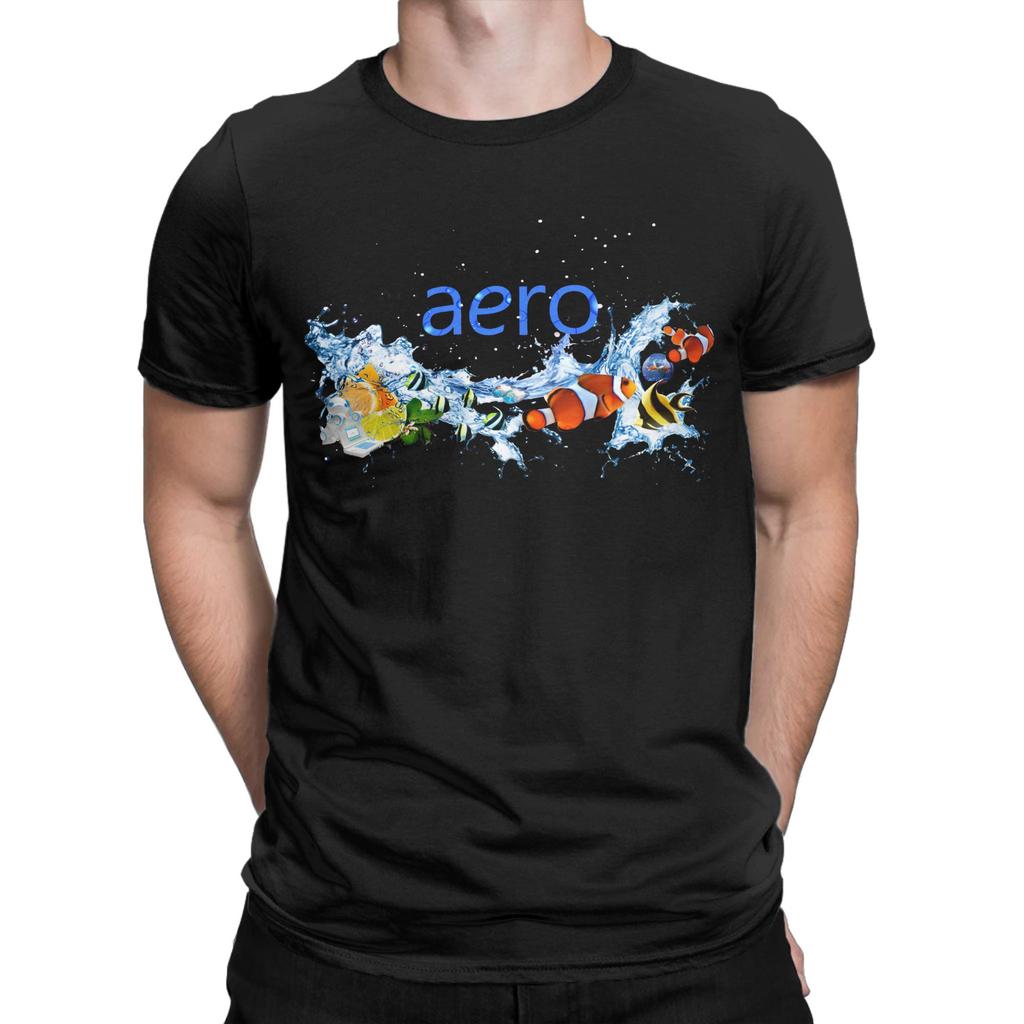 Novelty Frutiger Aero World Design TShirt Men Crew Neck Pure Cotton T Shirts Short Sleeve Tees Original Tops