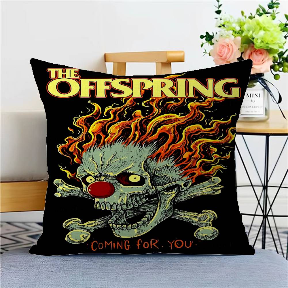 Pop Punk Band T-The OffspringS Pillow Covers Cartoon Sofa Decorative Home Double-sided Printing Short Plush Cute Cushion Cover