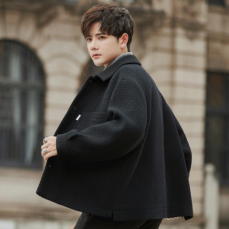 Woolen Short High-end Casual Non-cashmere Jacket, Thickened Padded Cotton Wool In Autumn and Winter