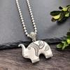 Vintage Thai silver long necklace flower pendant simple long sweater chain accessories women