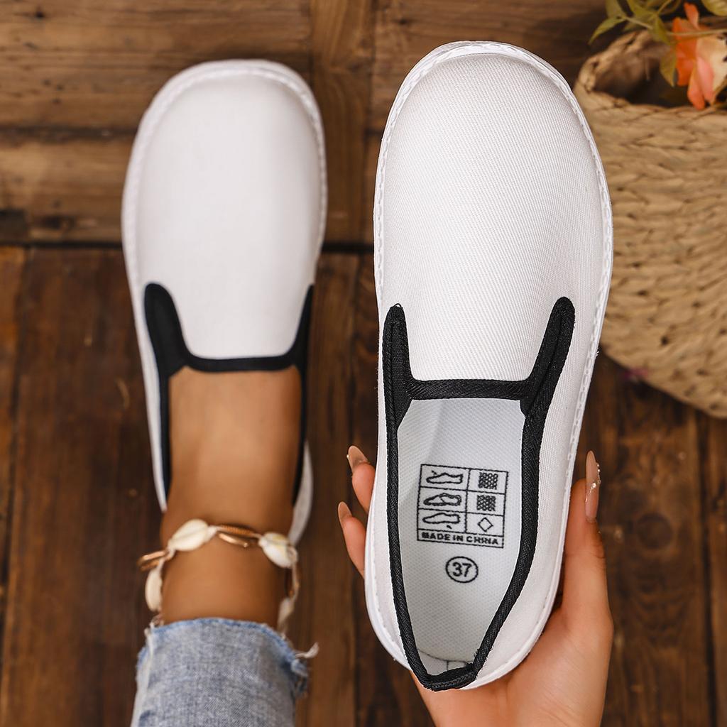 Fashion 2024 Women Autumn Walking Slip on Lightweight Outdoor Casual Shoes Women Minimalist Fashion Breathable Comfortable Flats Shoes