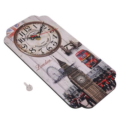 Orologio da parete europeo retrò rettangolare per la casa, soggiorno, decorazione, bar