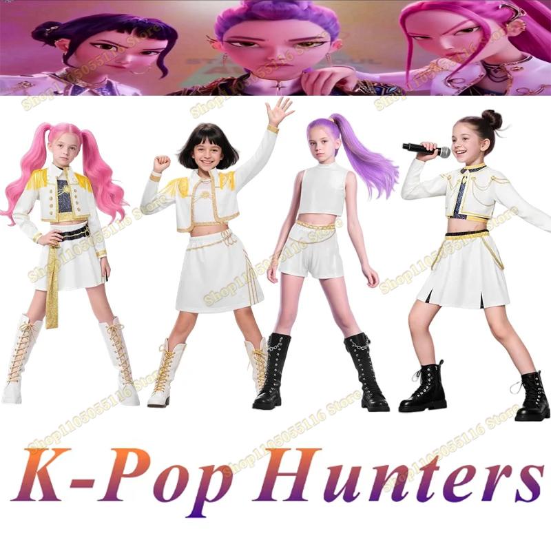 KPop Demon Hunters Huntrix Girl Group Zoey Mira Cosplay For children Costumes Roleplay Skirt Party Outfits Halloween Fantasy