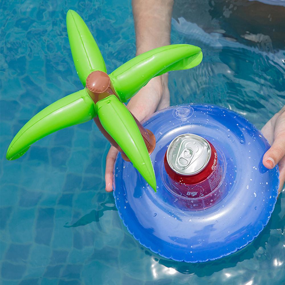 Floating Inflatable Coconut Tree Cup Holder Beverage Coasters Beach Party Supplies Beverage Boats Baby Pool Drink Holder