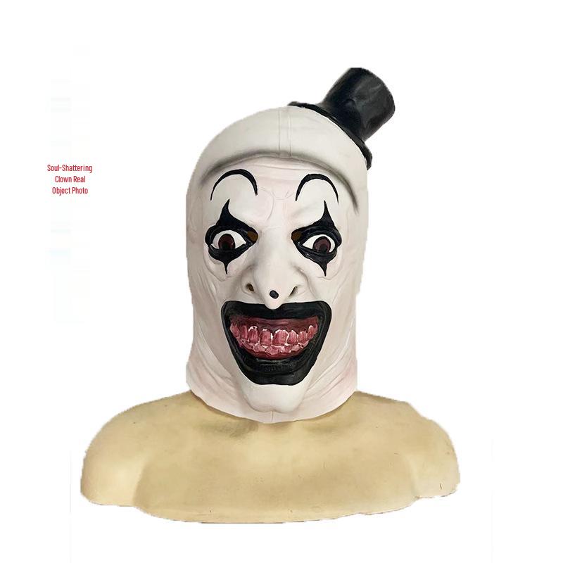 Halloween Soul-Snatching Clown Latex Mask: Hot-Selling Horror Cosplay Headgear