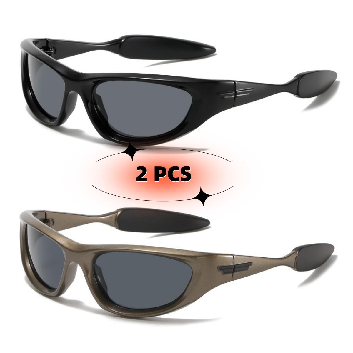 Vintage Premium Textuur Y2K Tech Zonnebril Trendy Ins Futuristisch Zonnebril Voor Dames ' s Gepersonaliseerde Zoet Cool Draagbare Accessoires