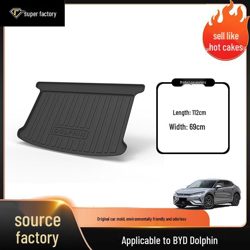 TPE Non-Slip Trunk Mat for BYD Seagull, Dolphin, Frigate 07, Destroyer 05 Cars