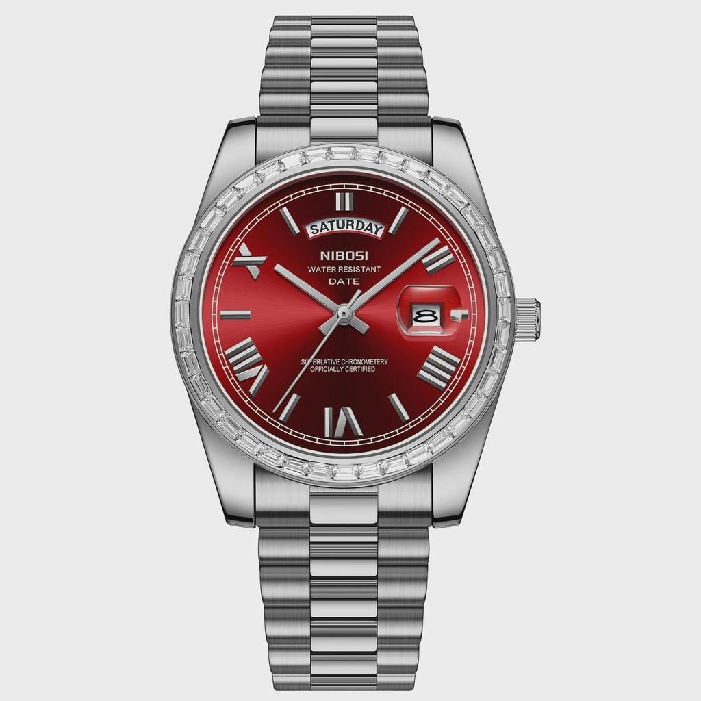 NIBOSI Fashion Men Watches Top Brand Luxury Wristwatch Day Date Miyota Quartz Watch Men Waterproof Clock