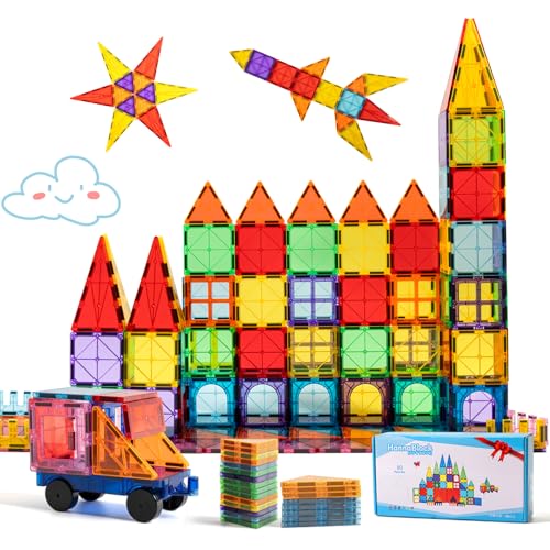 HannaBlock 80 Pcs Magnetic Blocks, Magnetic Toy for Children, Educational Toy, Magnetic Blocks, Magnetic Toy, Birthday Present, Christmas Gift, Gift
