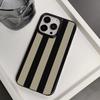 Brown Vertical Stripes Phone Case For IPhone 15 Pro Max 17 16 11 12 13 14 Pro 17E 16E Plus Soft Shockproof Bumper Back Cover