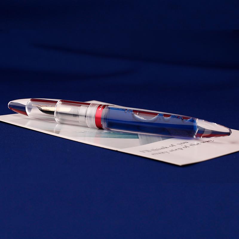 Majohn M2 Penna Stilografica Dimostrativa ad Alta Capacità Con Contagocce Inchiostro Visibile Penne Trasparenti Per Scrittura Forniture Scolastiche Ufficio