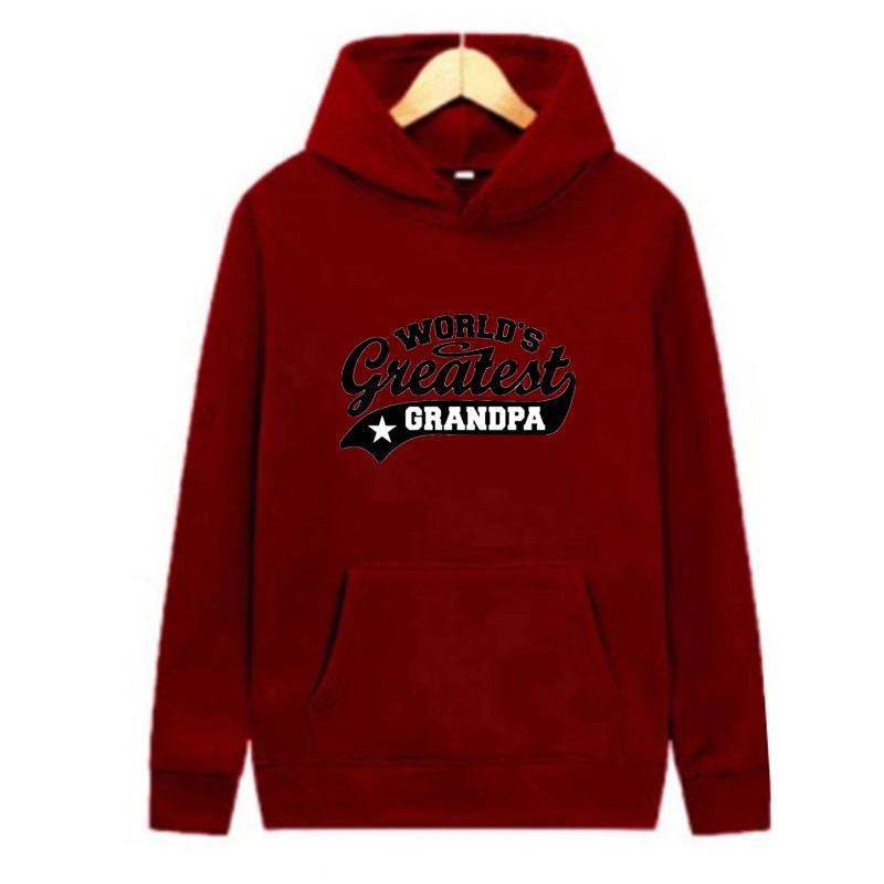 Podzimní a zimní světová mikina s kapucí dědečka s potiskem pro muže a ženy