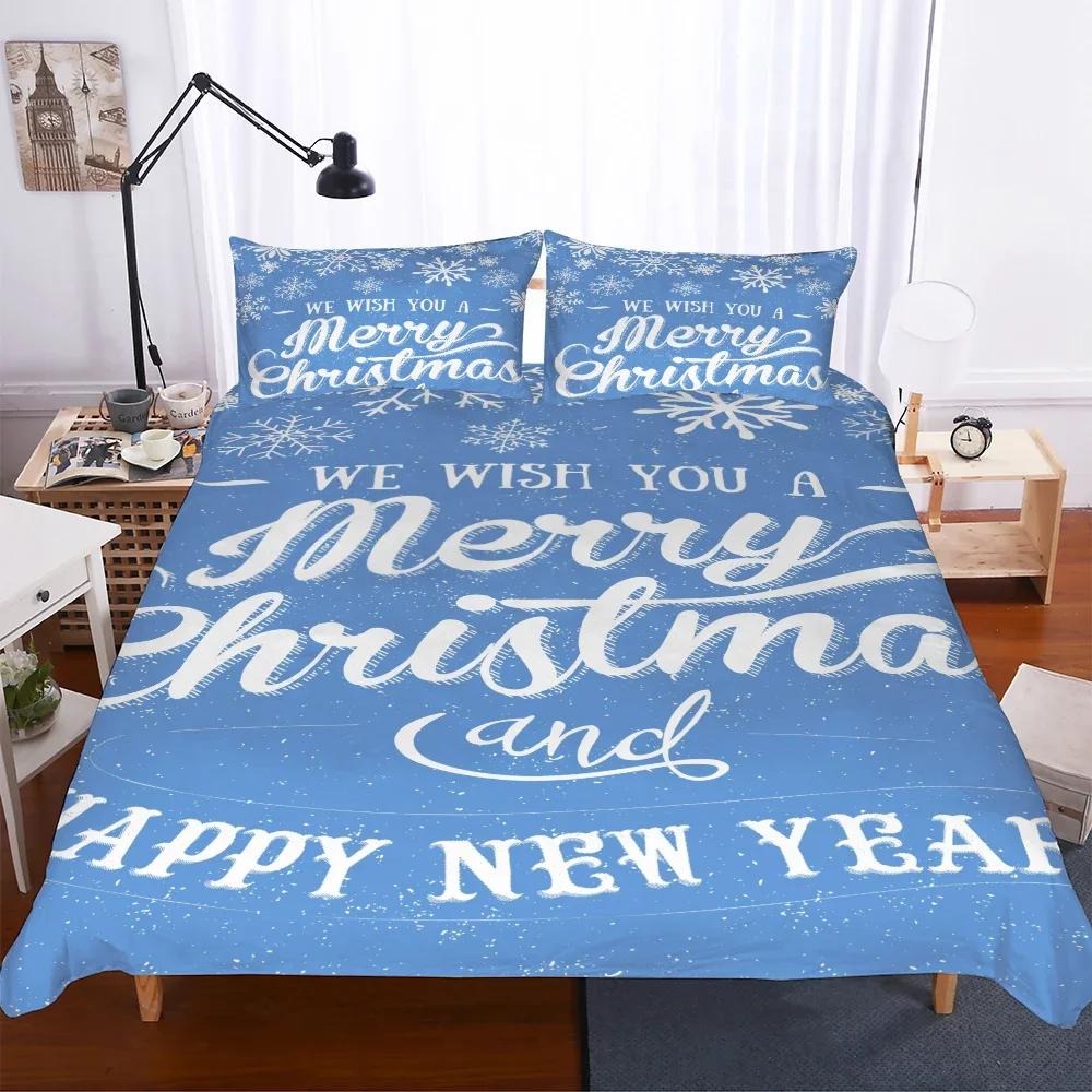 Quilt Cover Set Christmas Snowflake Deer Dekbed Overtrek Adult Queen King Size Bedding Set Duvet Cover Pillowcases Home Textiles