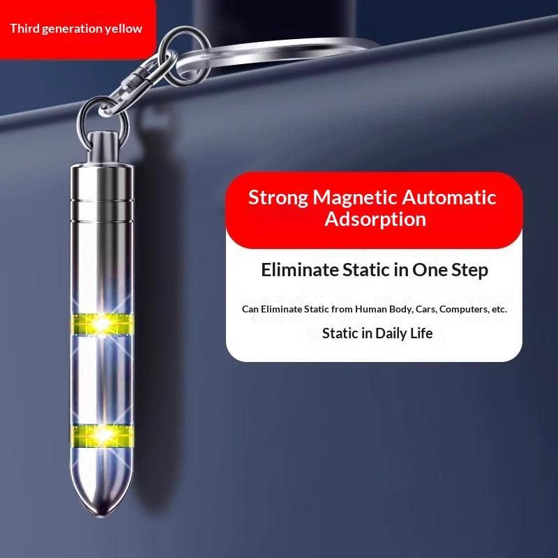 Mini Portable Anti-static Keychain Static Eliminator for Car Vehicle Body Static Shock Prevention Great Gift for New Drivers