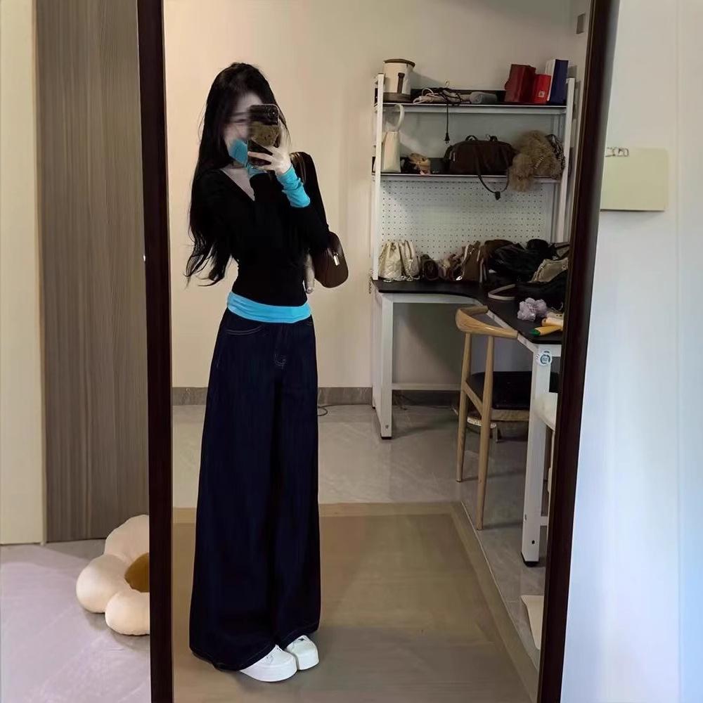 2025 Spring American Colorblock Sexy Slim-Fit Long Sleeve T-Shirt