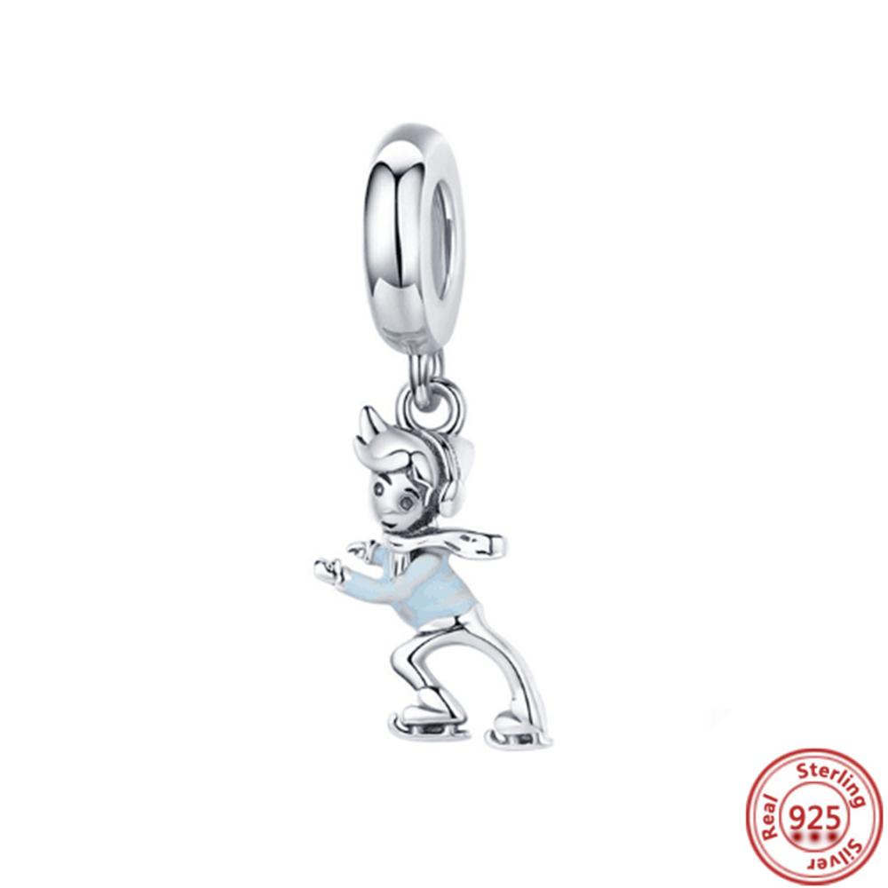 New Winter Snowflake Snowman House Tree Santa Claus Beads Fit Original  Charms Bracelet DIY 925 Silver Fine Jewelry