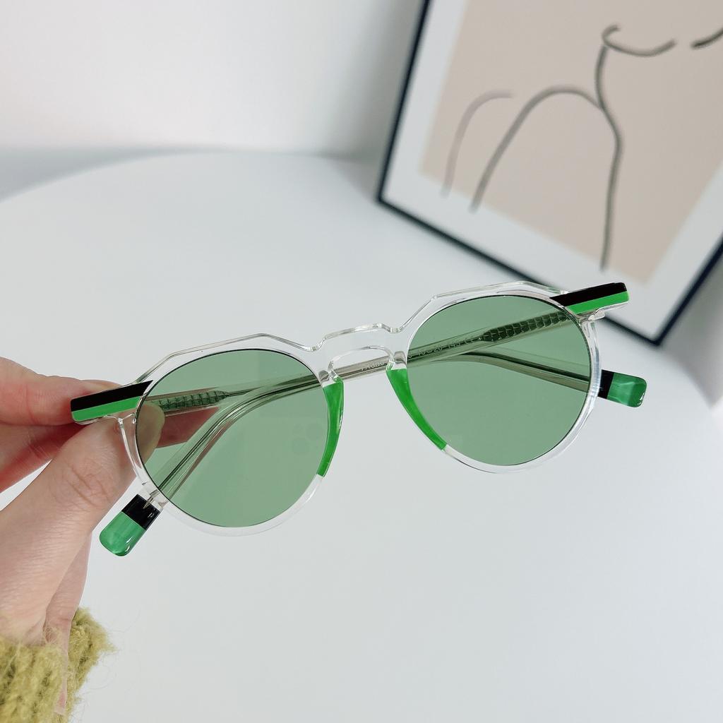 Retro Small Round Frame Sunglasses, Versatile Anti-Blue Glasses For Men And Women, Trendy Sunshades