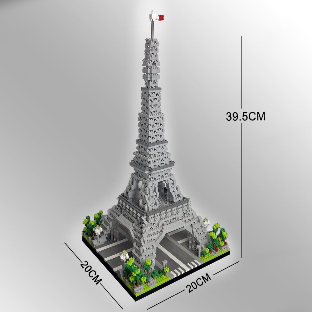 Weltberühmtes Architekturmodell Baustein-Set DIY Taj Mahal Louvre Eiffelturm Ideale Weihnachts- und Feiertagsgeschenke für Kinder
