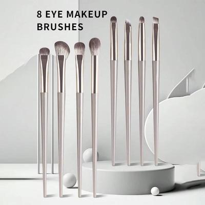 8Pcs Eye Makeup Brushes Set Detail Eyeshadow Brush Makeup Brush Ultra Soft Eyeshadow Eyeliner Makeup Tool