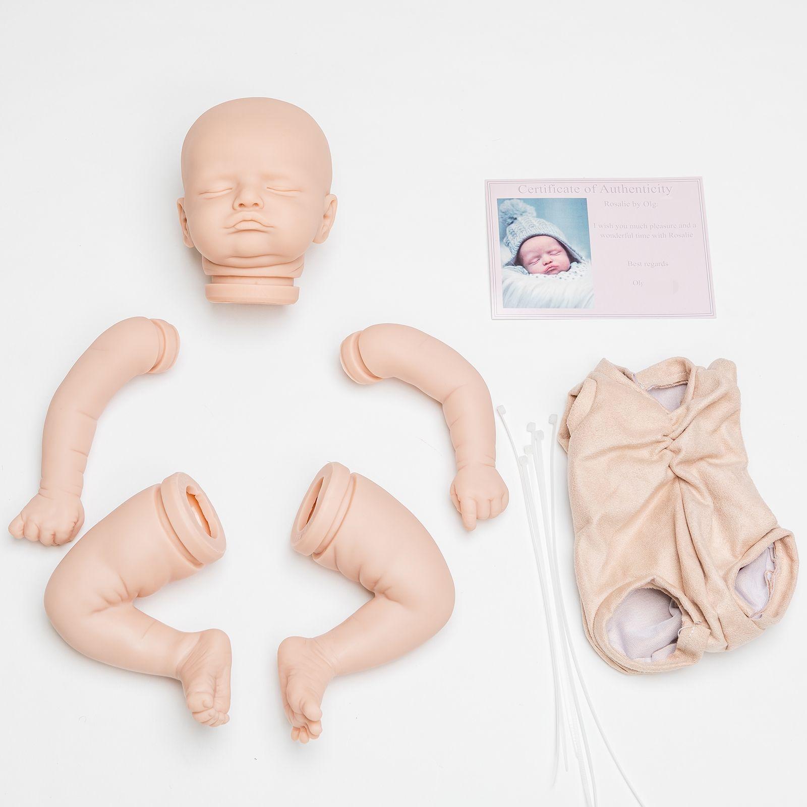 

19-дюймовый комплект для куклы Reborn Rosalie DIY Kit Soft Touch Fabric Body Vinyl Kit doll kit