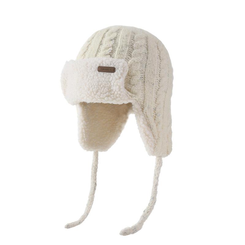 

Шляпы для женской осени и зимы Литературная ретро плюшевая шапка Лэй Фэн Универсальная шапка из лоскутной шерсти в британском стиле Холодная и теплая шапка Новая One Size