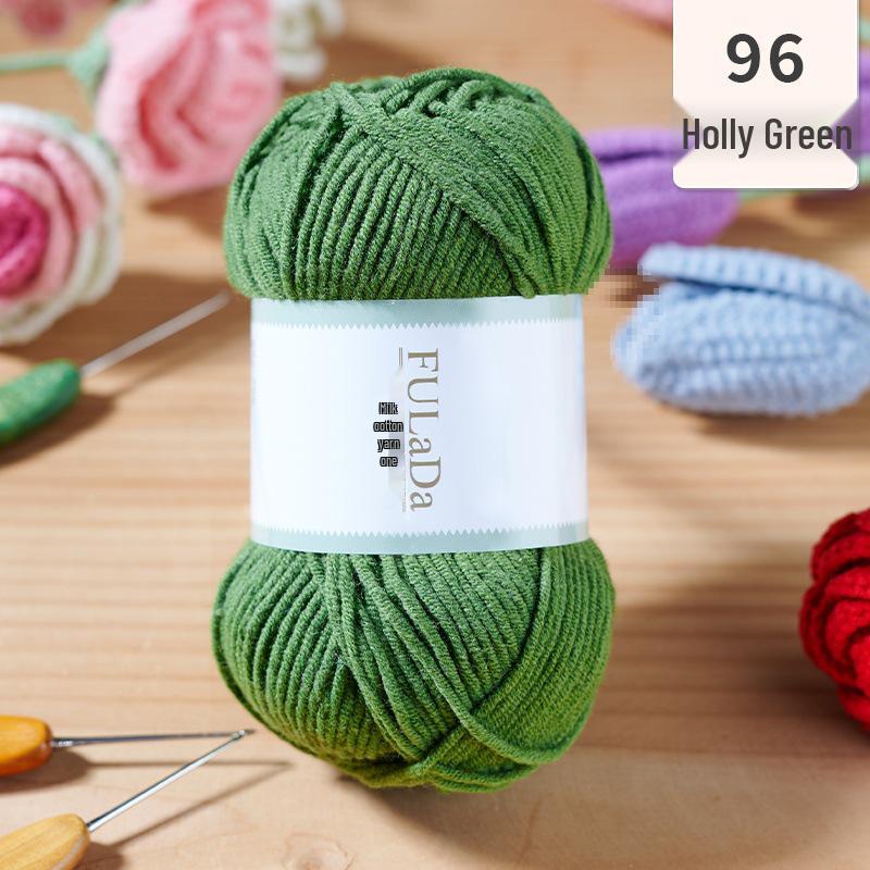 Baby 4-fädig gekämmte Milchbaumwollgarnknäuel zum Handstricken & Häkeln - DIY Puppe, Pullover, Schal Materialpaket