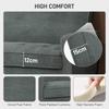 Two Seater Velvet Feel Sofa   Grey