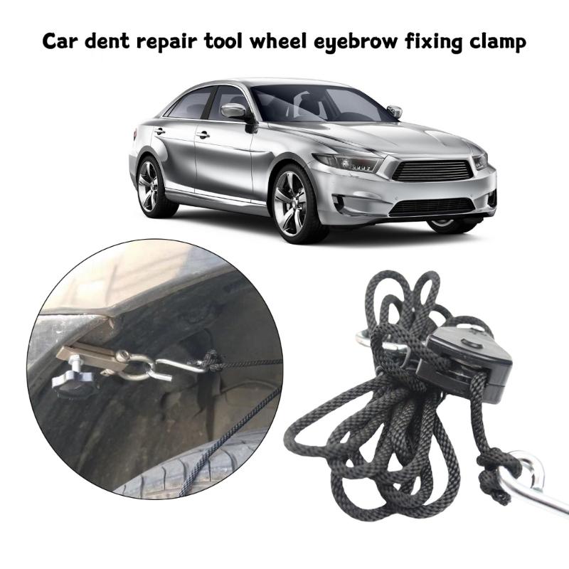 Vehicle Mudguard Dents Repair Tool Adjustable Clamp With/With Out Rope Option, Easy Installation Fit for Car Maintenance