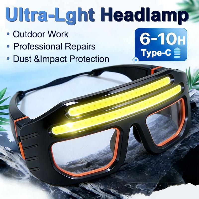 Super Bright COB LED Headlamp Built-in Battery,windproof and Dust-proof ,USB Rechargeable Head Flashlight Outdoor Camping Fishing Headlight