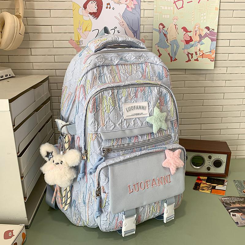 New High-value College Style Fresh and Sweet Backpack Junior High School Students Lightweight Large-capacity Backpack