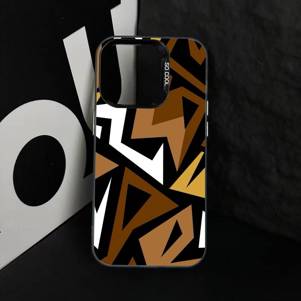 Geometric figure Phone Case For iPhone 17,16,15,14,13,12,11 Plus,Pro Max,XS,Colorful Silver Phone case Funda Cover
